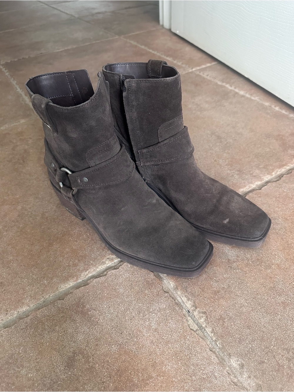 Sam Edelman Women's Suede Ankle Boots - Dark Brown